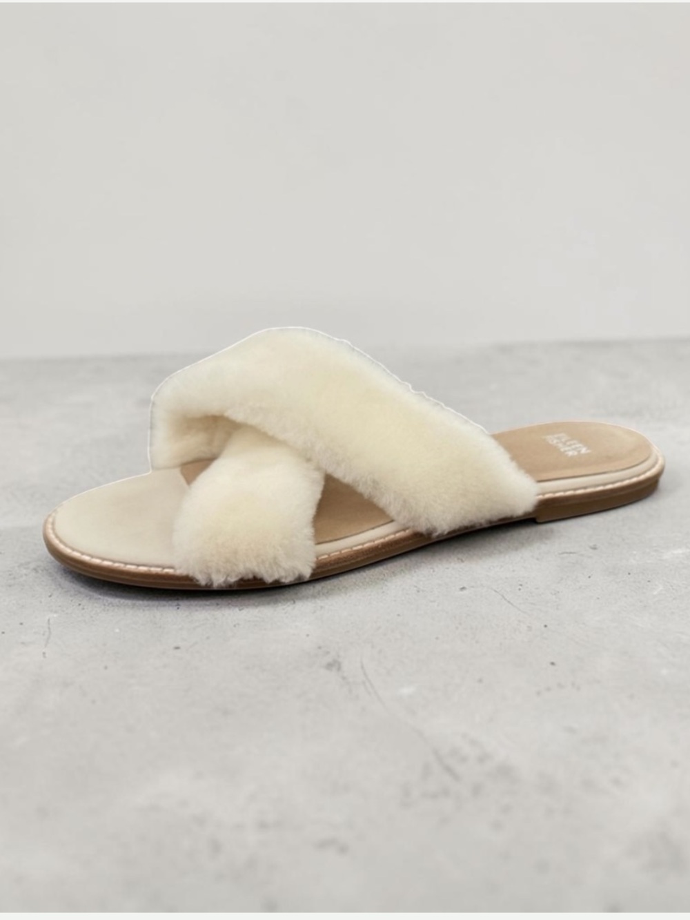 Eileen Fisher Cross Shearling Slippers